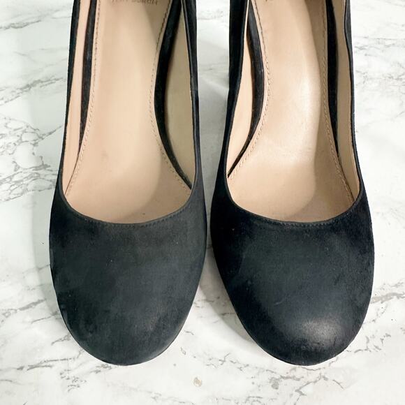 Tory Burch Elizabeth Black Bubuck Suede Block Heel Pumps women’s Size 8.5 - Picture 4 of 14